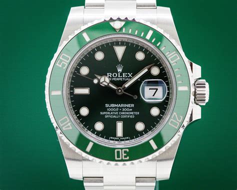 green face rolex submariner.